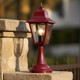 Victorian Pillar Mount Light Burgundy Finish B22 Made In Italy Victorian Pillar Mount Light Burgundy Finish B22 Made In Italy